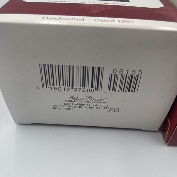 2 Hallmark Madame Alexander Ornaments Cinderella Little Red Riding Hood - Picture 6 of 8